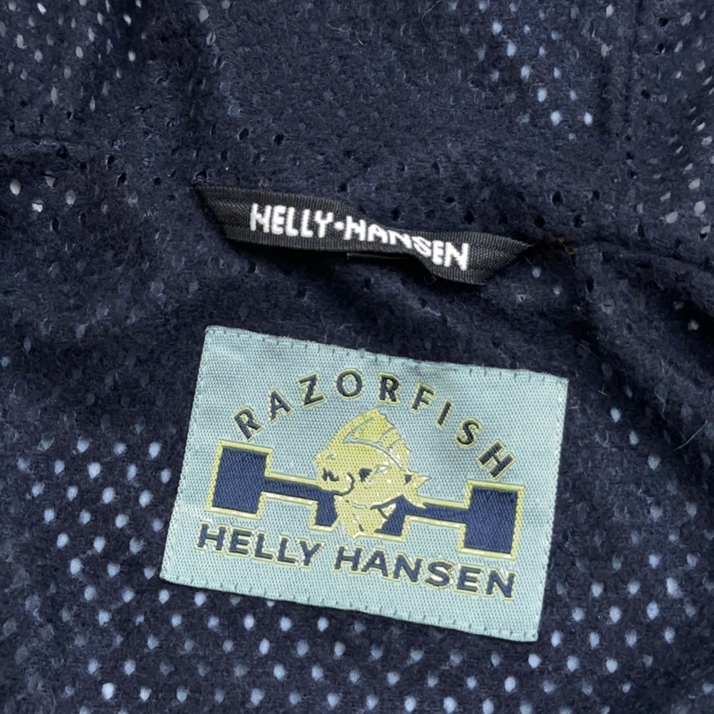 Vintage Helly Hansen Razorfish Rain Jacket Men's XL Navy Full Zip Mesh Lined - Picture 2 of 11